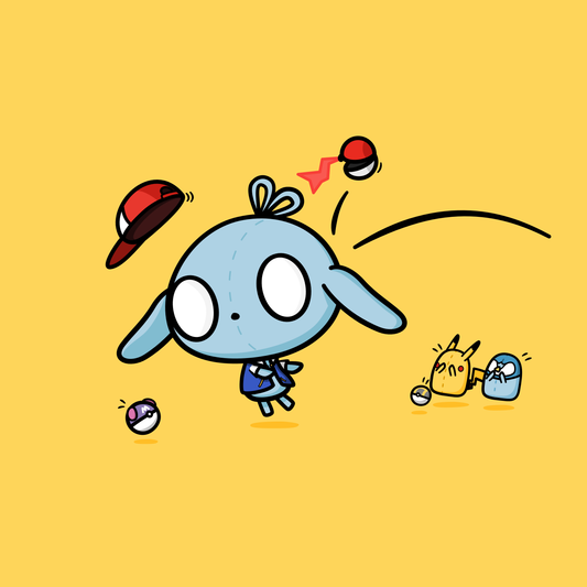 Cute Poke Catch Postcard Poster