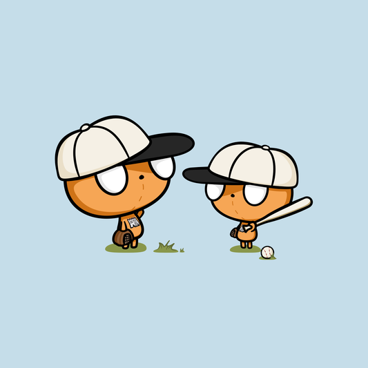 Cute Baseball Dad Illustration Postcard Poster