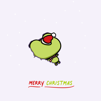 Cute Holiday Frog Postcard Poster