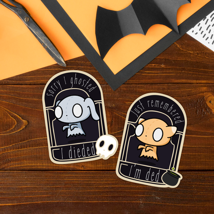 Cute and Spook Funny Ghost Sticker