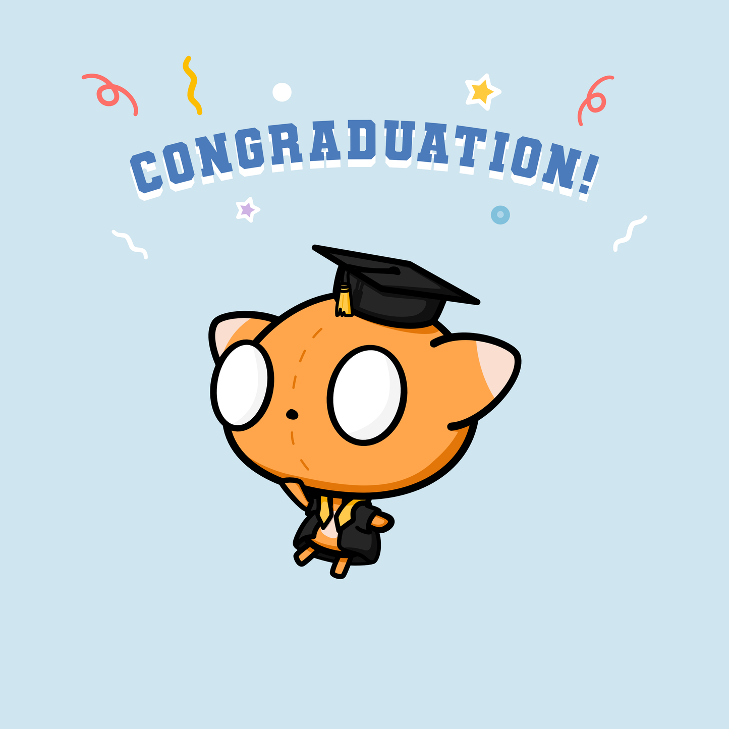 Congraduation Blue Postcard Poster