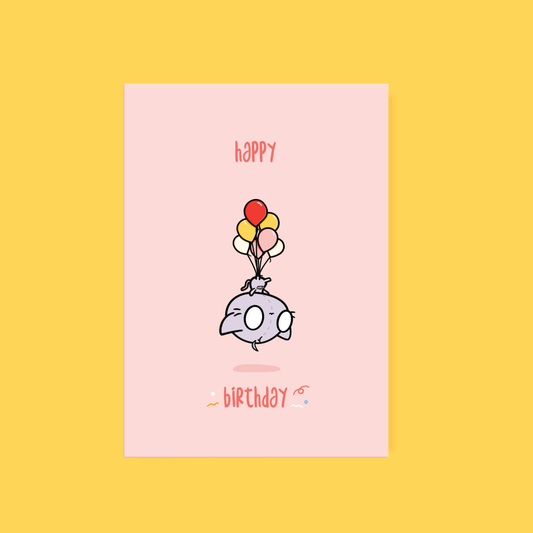 Cute Greeting Card Birthday Pink