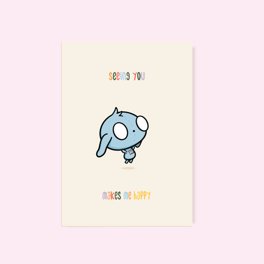 Cute Endearing Greeting Card You Make Me Happy