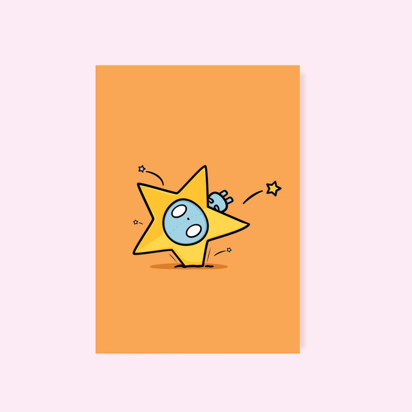 Cute Simple Greeting Card Shooting Star