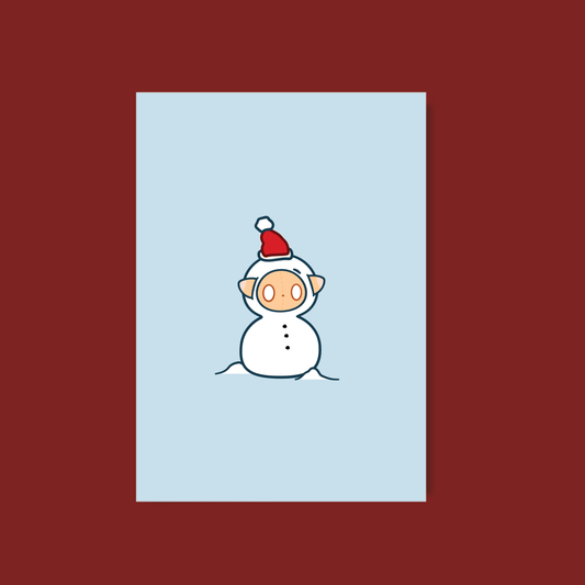 Holiday greeting Card Snowman