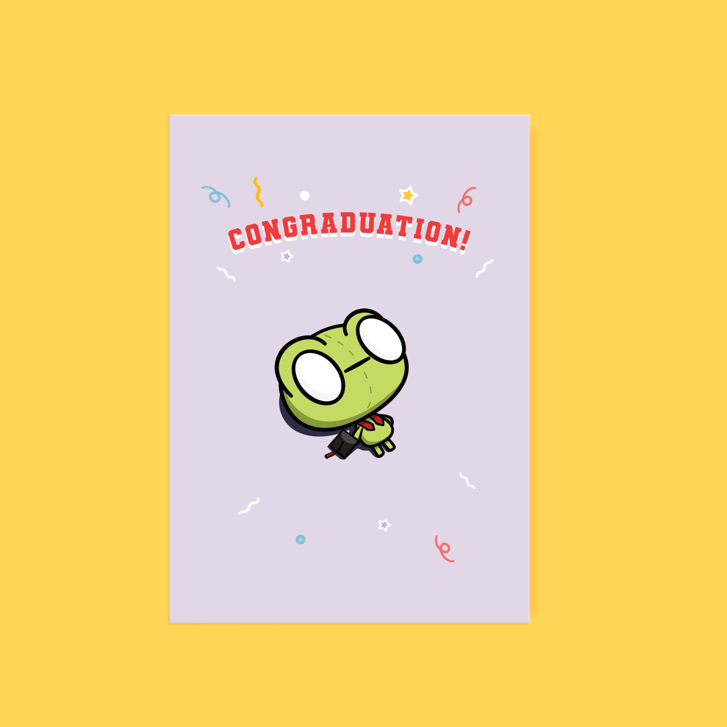 Cute Greeting Card Graduation Purple