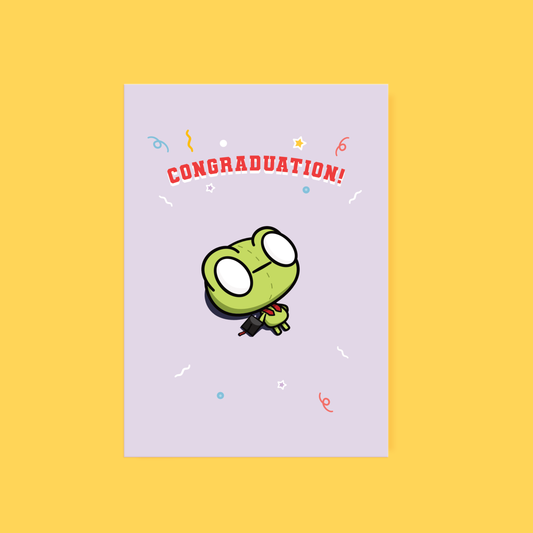 Cute Greeting Card Graduation Purple