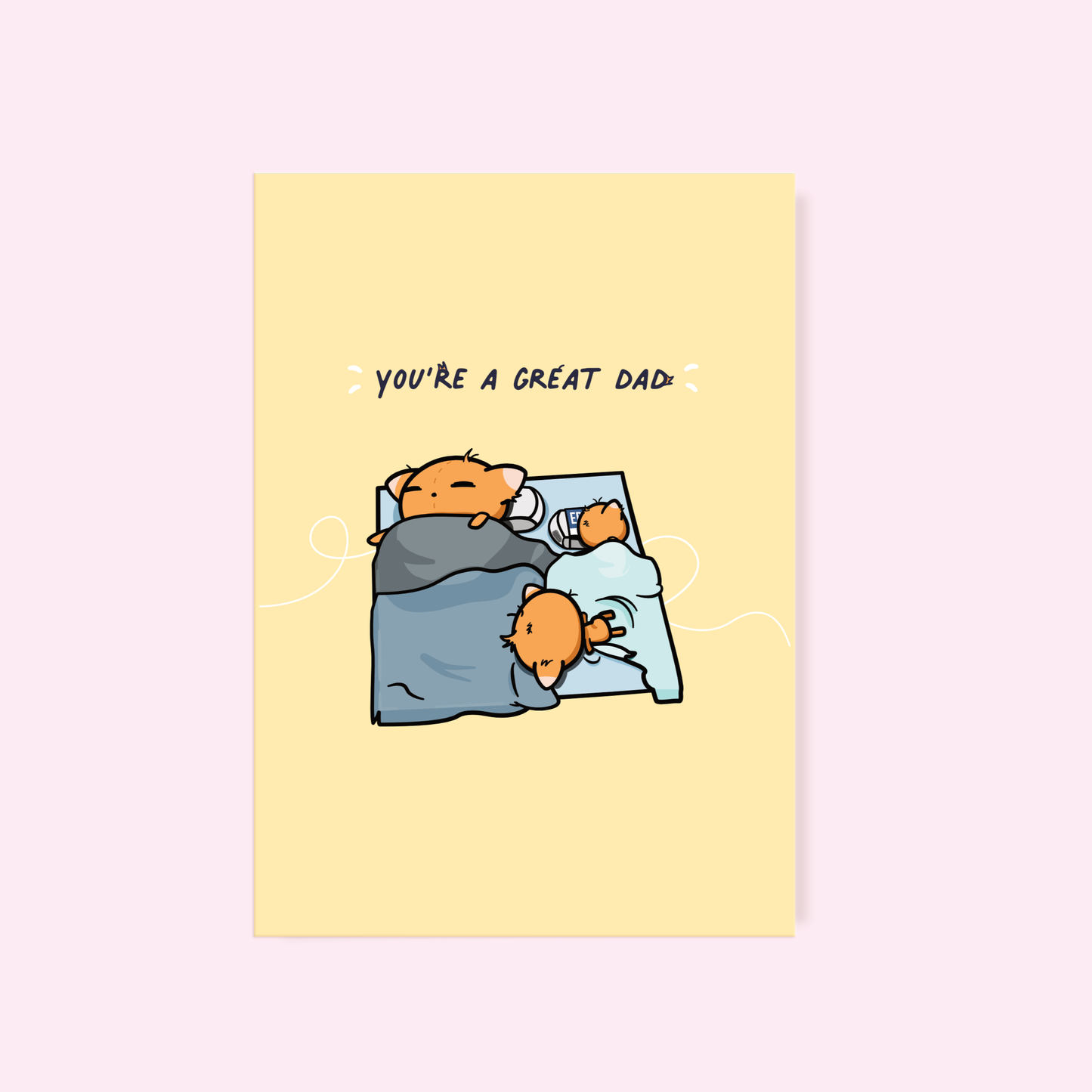 Cute Endearing Great Dad Greeting Card