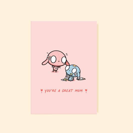 Cute Endearing Great Mom Greeting Card
