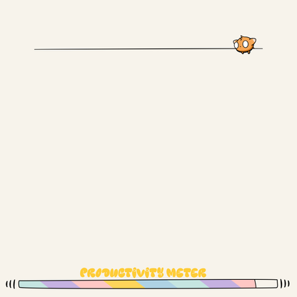 Cute Animated Sticky Note Productivity Bar