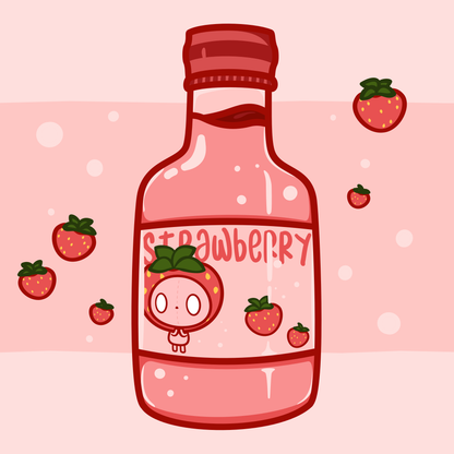 Fun Flavored Drink Illustration Postcard Poster