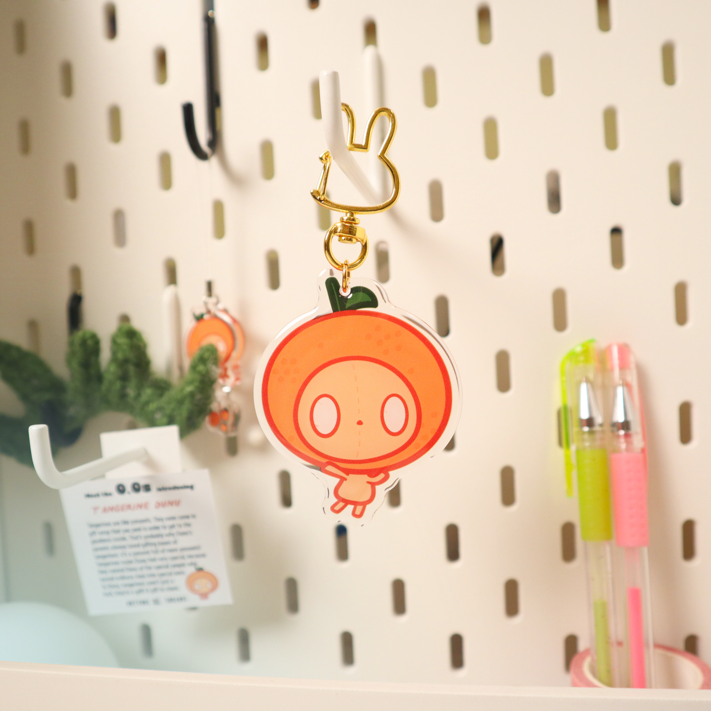 Fruity Cuties Tangerine Large Acrylic Keychain